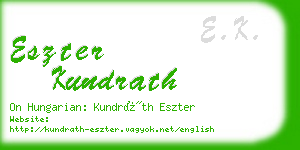 eszter kundrath business card